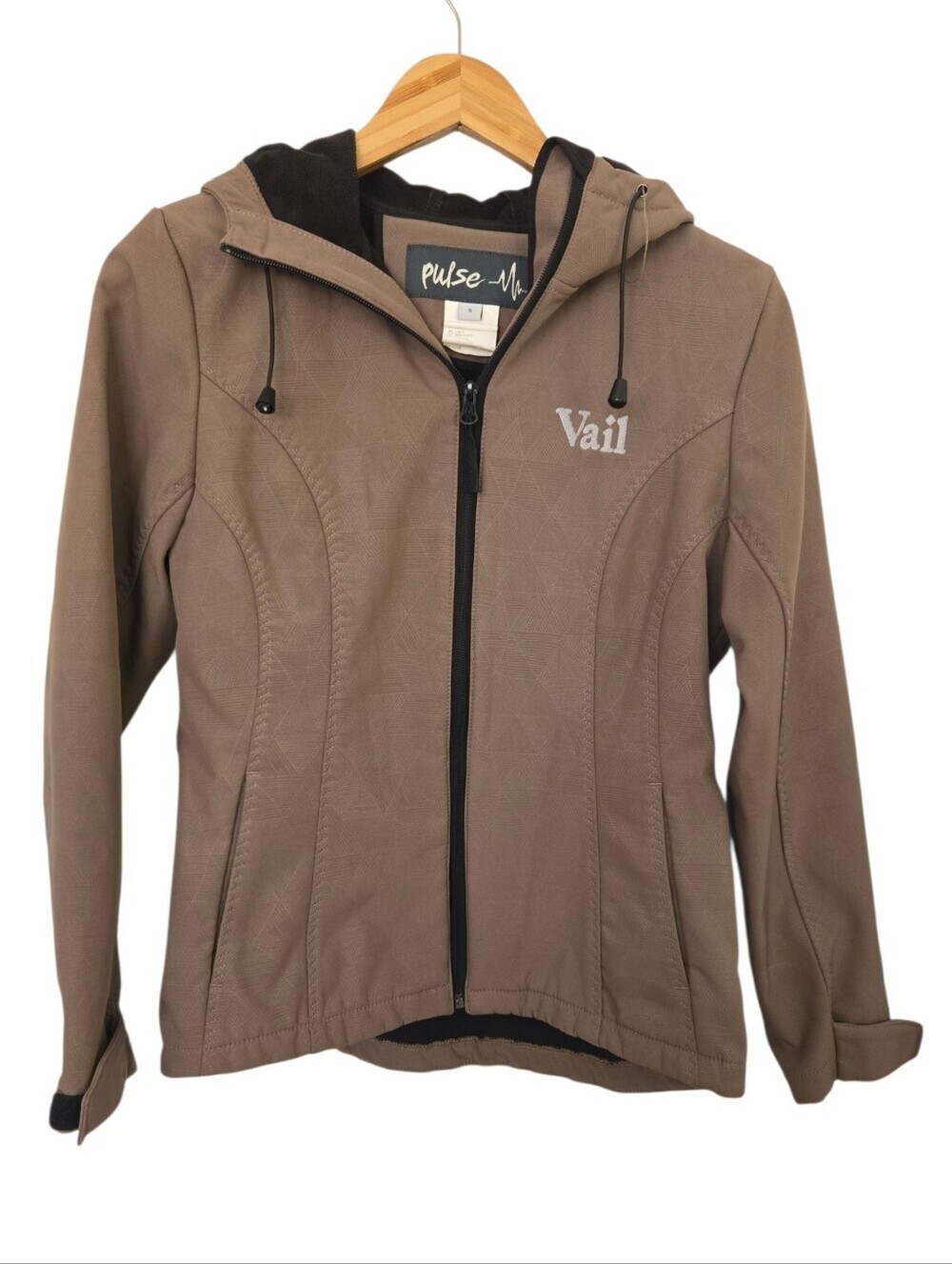 ✨ Pulse Vail Soft Shell Hooded Jacket | Women's Small | Taupe Brown